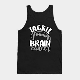 Tackle Cancer Football Brain Cancer Glioblastoma Awareness Tank Top